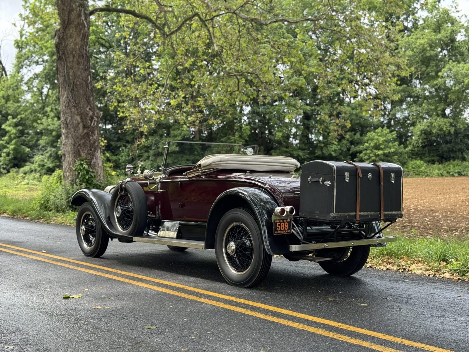 1925 Rolls-Royce Silver Ghost Piccadilly Roadster rear three-quarter view