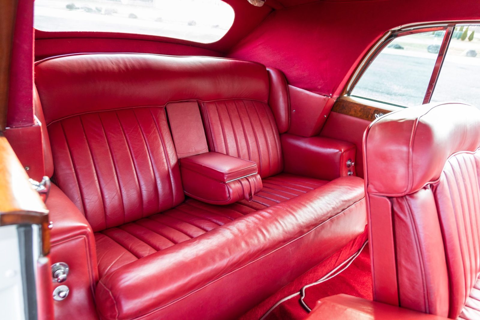 Silver Cloud II red Connolly leather rear bench seat